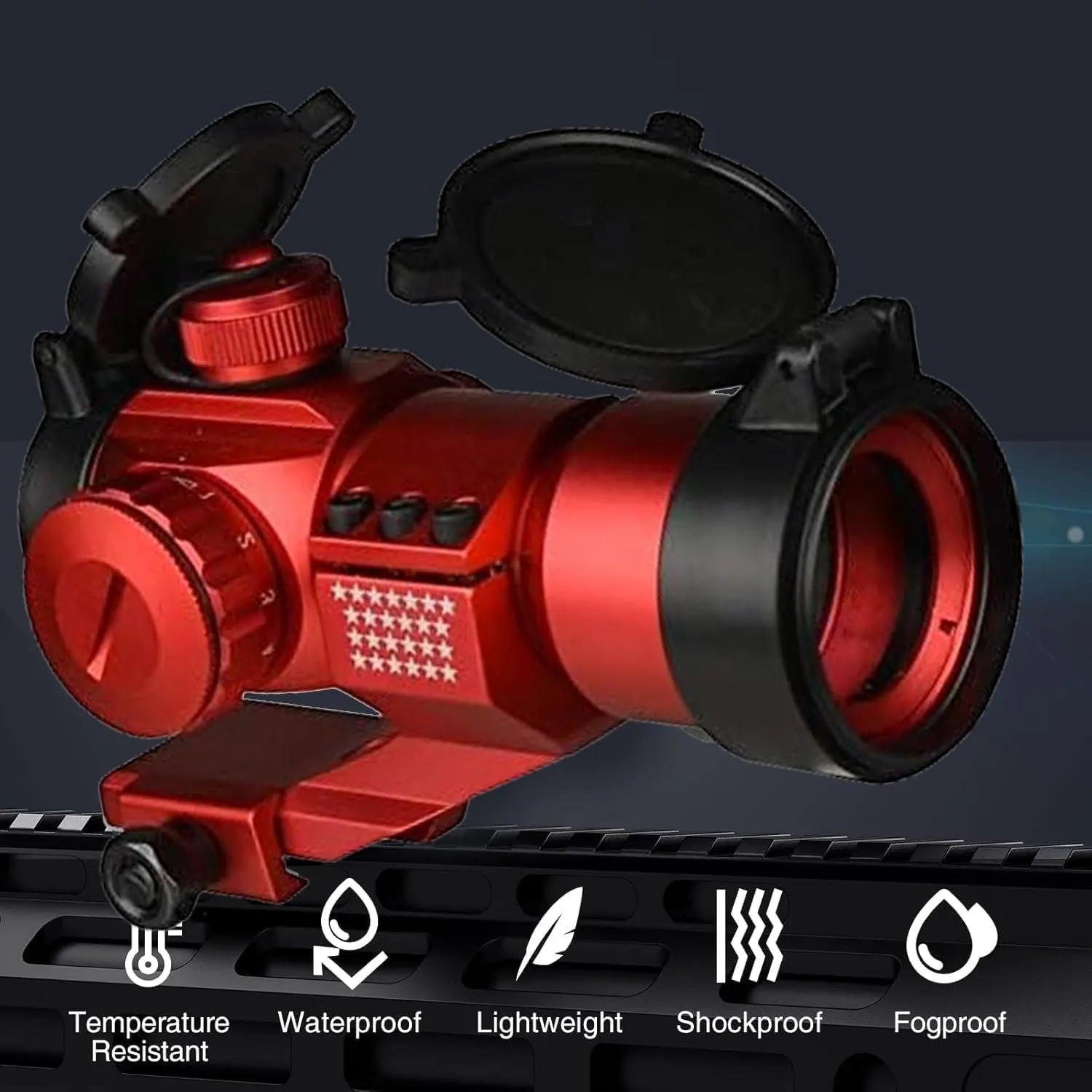 Tactical Scope Reflex Stinger 4 MOA Red - Green Dot Sight with Picatinny Mount