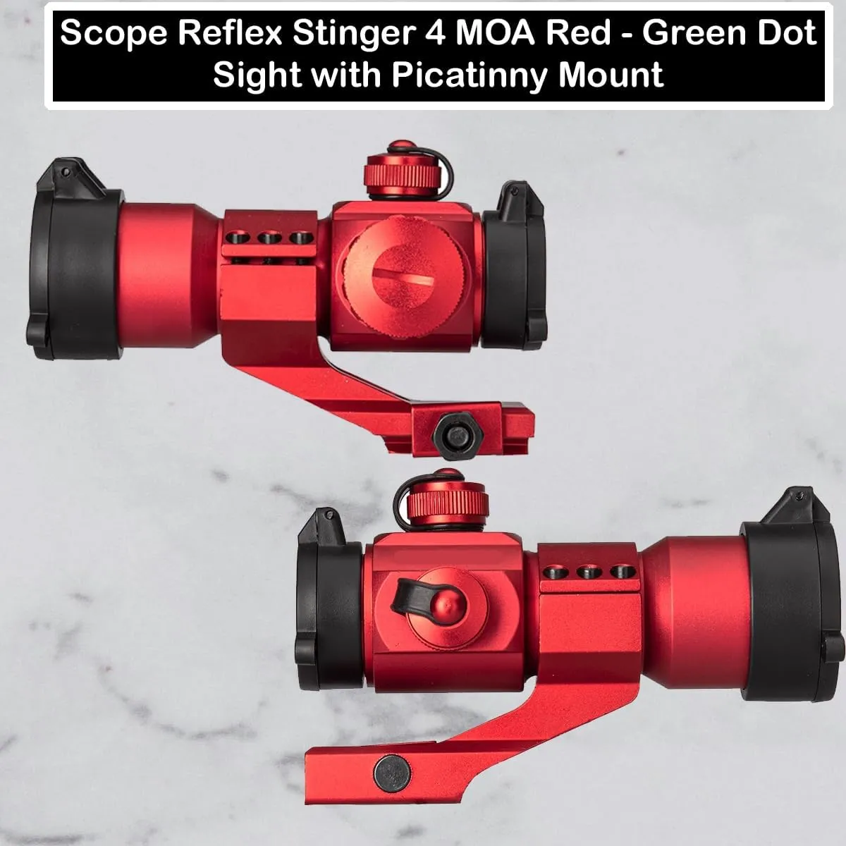 Tactical Scope Reflex Stinger 4 MOA Red - Green Dot Sight with Picatinny Mount