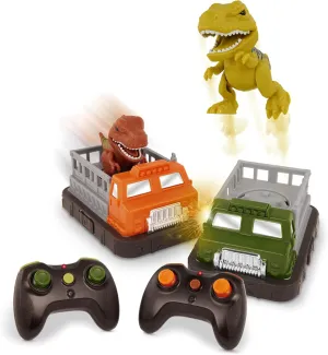 Terra by Battat – Remote Control Bumper Cars – Bumper Rivals RC Ejecting Bumper Cars – 2-Player Dinosaur Duel – 1-Player Auto Mode – RC Bumper Cars Set of 2 – Gift Toy for Toddlers&Kids 3 Years  