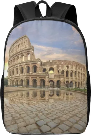 the Colosseum in Rome Print Travel Backpack Carry On Flight Approved-Laptop Backpack-Perfect Personal Item Travel Bag