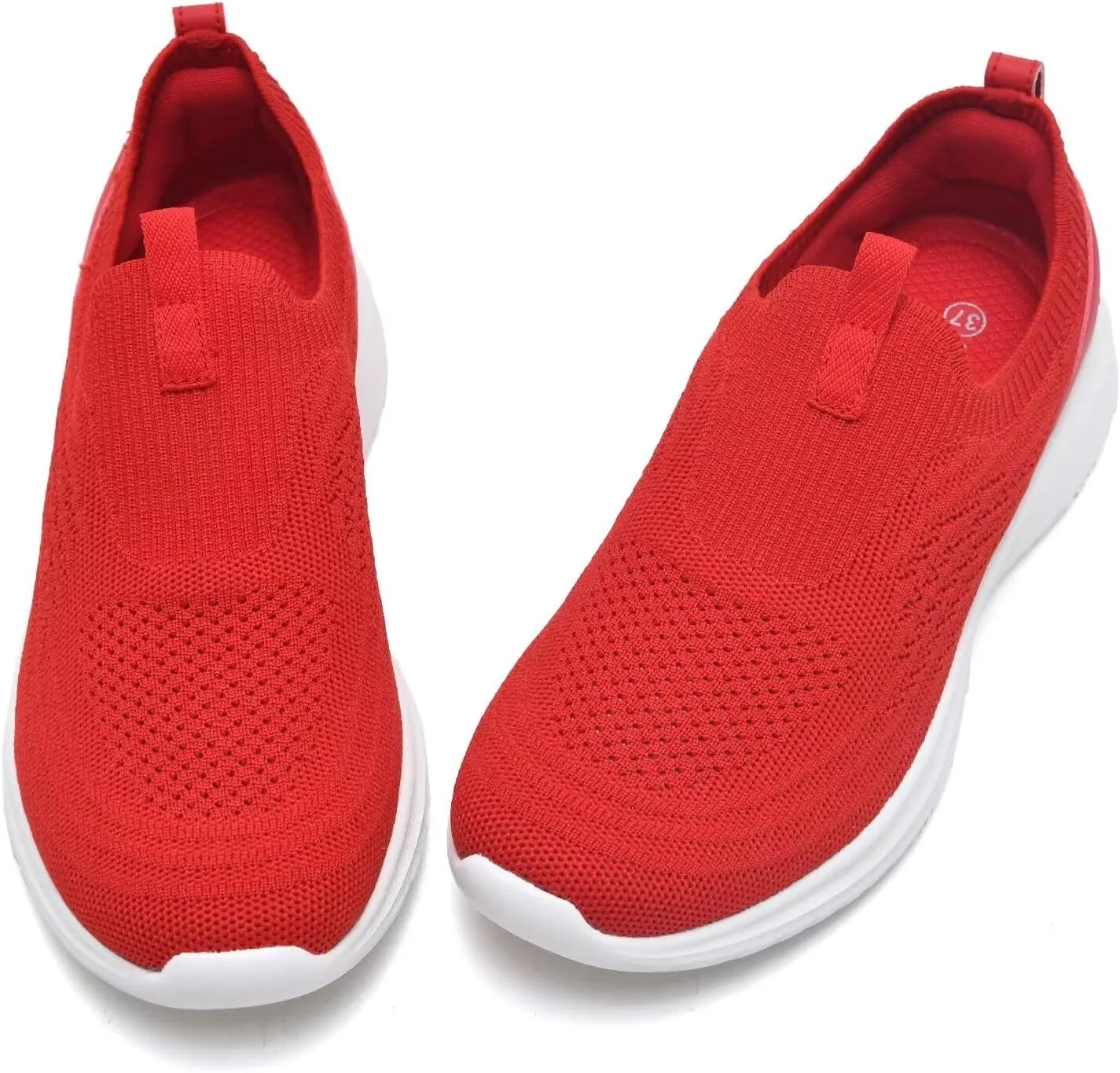 TIOSEBON Women's Walking Tennis Shoes Knit Comfortable Slip on Breathable Mesh Lightweight Sneaker