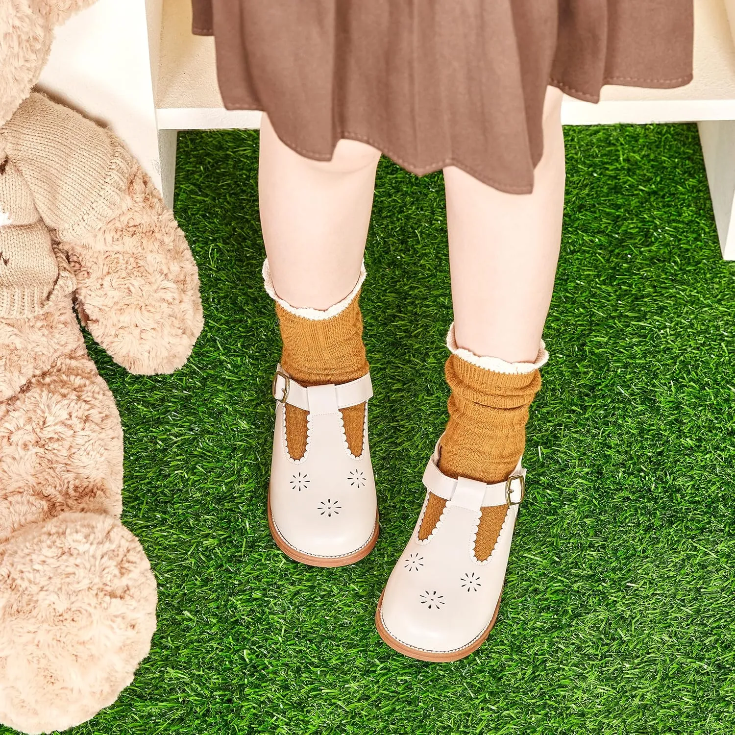 Toddler Girl Mary Jane Dress Shoes-Little Girl School Uniform Shoes for Wedding Party