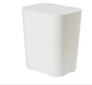 Trash Bin Trash Can Garbage Container Outdoor Plastic Waste Bin Basket Trash Can with Lid Kitchen Trash Can Outdoor Trash Can for Patio Camping Trash Can