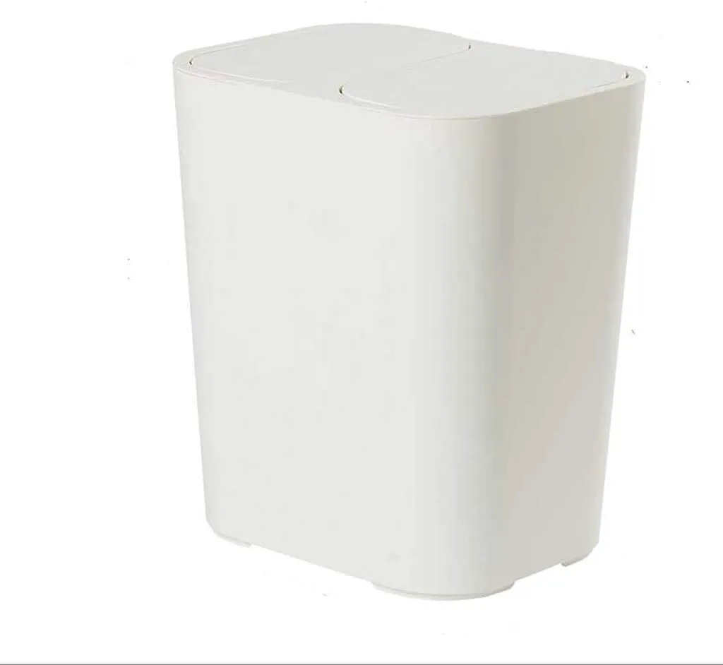 Trash Bin Trash Can Garbage Container Outdoor Plastic Waste Bin Basket Trash Can with Lid Kitchen Trash Can Outdoor Trash Can for Patio Camping Trash Can