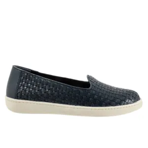 Trotters Adelina T2300-400 Womens Blue Extra Wide Loafer Flats Shoes