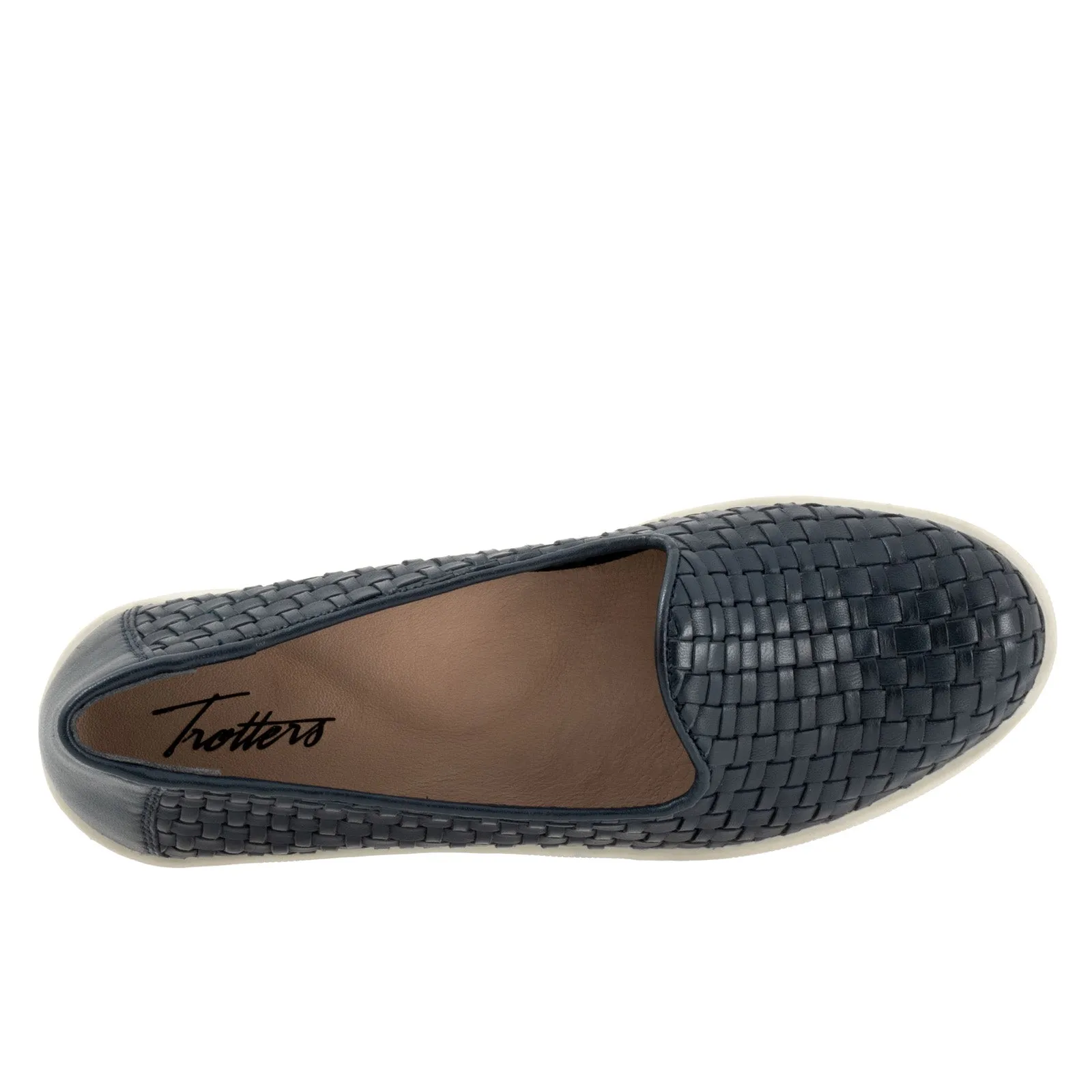 Trotters Adelina T2300-400 Womens Blue Extra Wide Loafer Flats Shoes