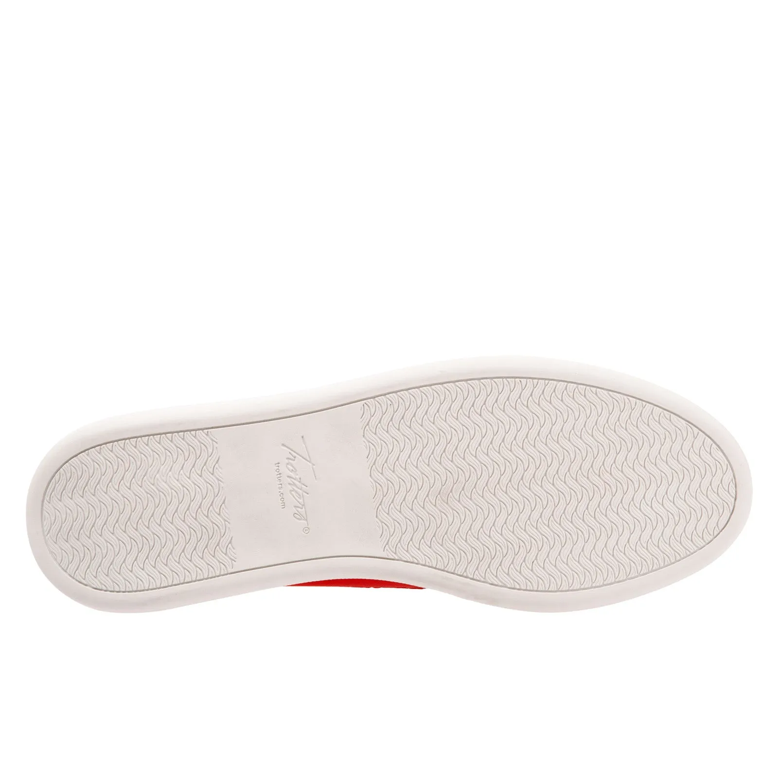 Trotters Dina T2000-600 Womens Red Narrow Leather Loafer Flats Shoes