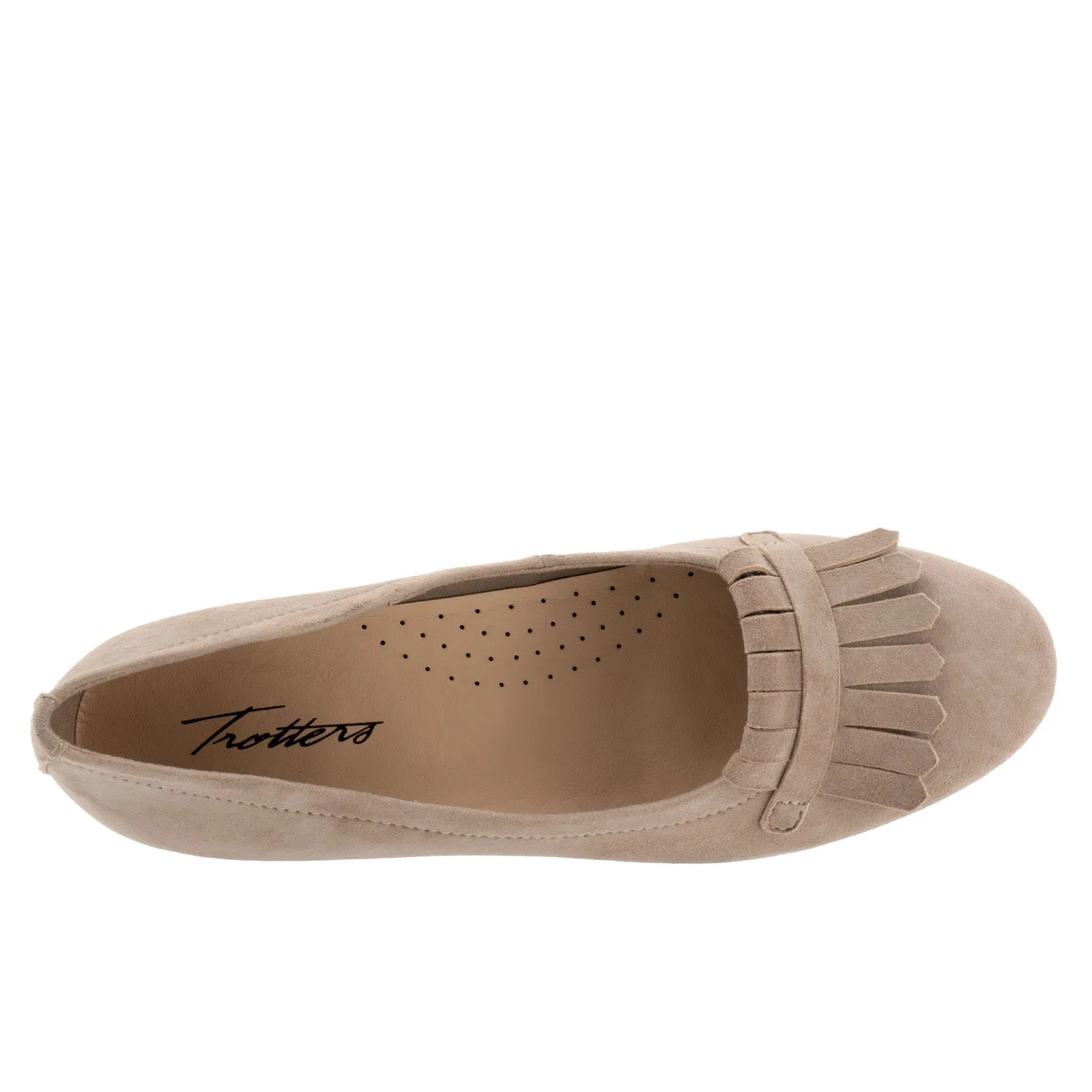 Trotters Greyson T2306-088 Womens Gray Wide Suede Loafer Flats Shoes