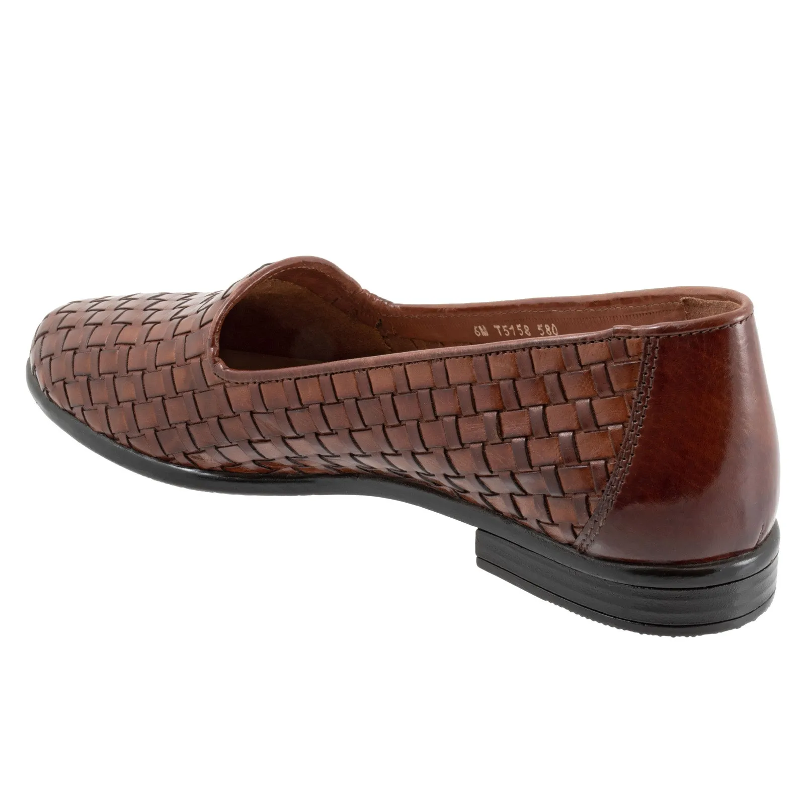 Trotters Liz T5158-580 Womens Brown Narrow Leather Loafer Flats Shoes