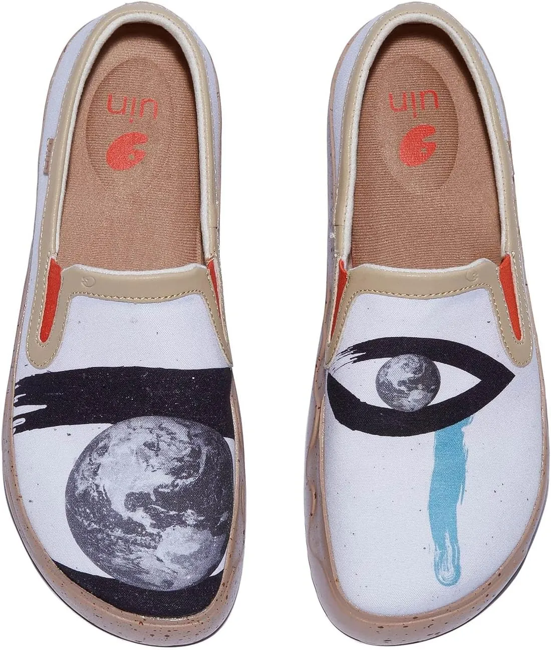 UIN Women's Art Painted Travel Shoes Slip On Casual Loafers Lightweight Comfort Fashion Sneaker Fuerteventura