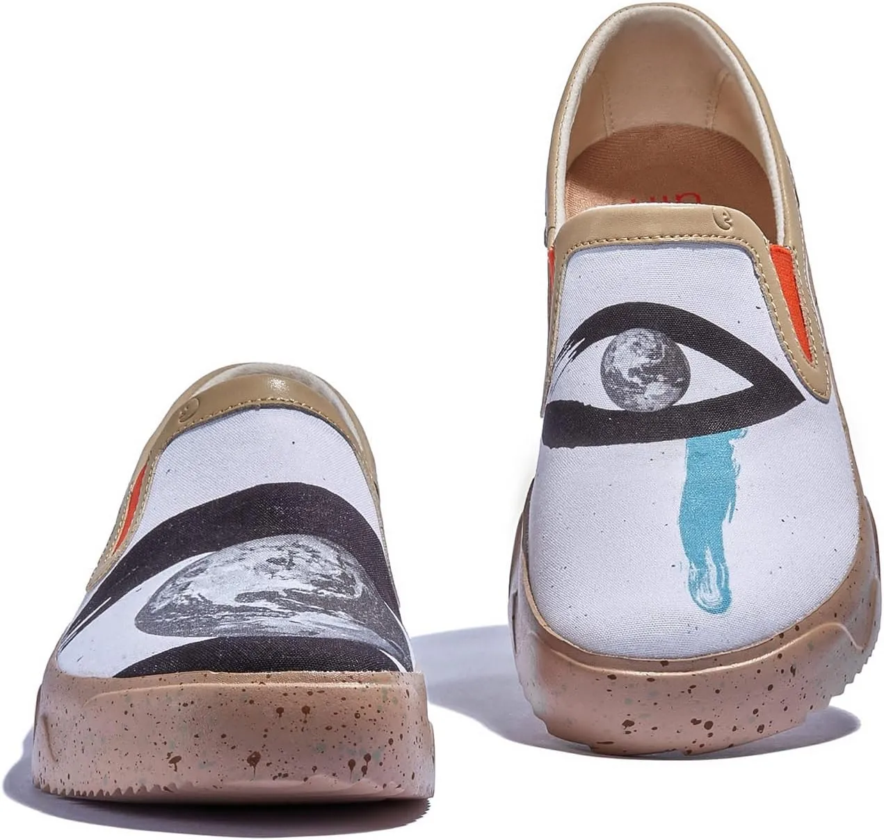 UIN Women's Art Painted Travel Shoes Slip On Casual Loafers Lightweight Comfort Fashion Sneaker Fuerteventura