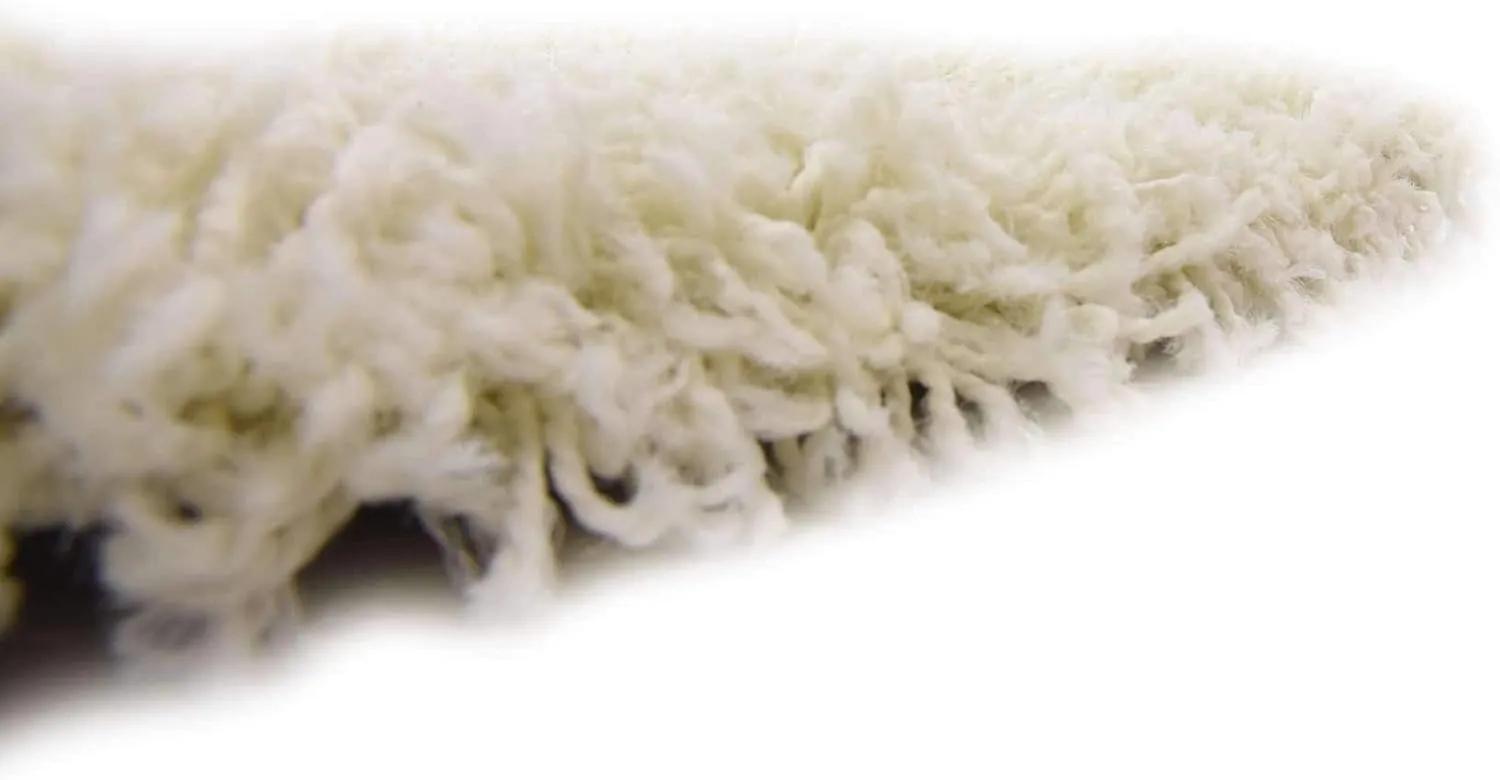 Unique Loom Solid Shag Collection Area Rug (7' 10" Square, Pure Ivory)