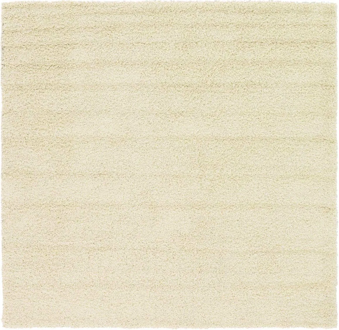 Unique Loom Solid Shag Collection Area Rug (7' 10" Square, Pure Ivory)