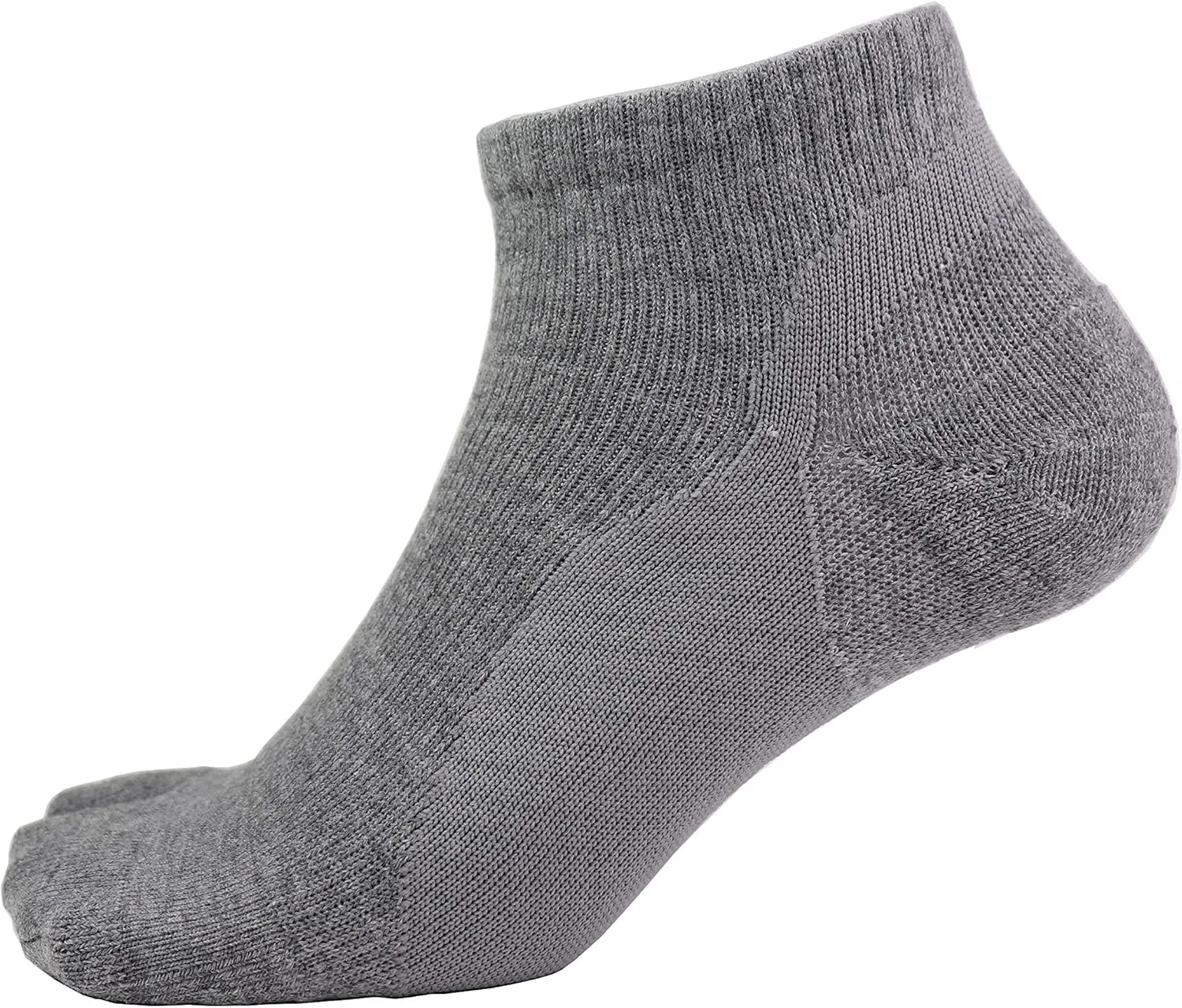 Unisex Arch Support 2 Toe Flip Flop Toe Tabi Toe Low Cut Socks, 3 Pairs