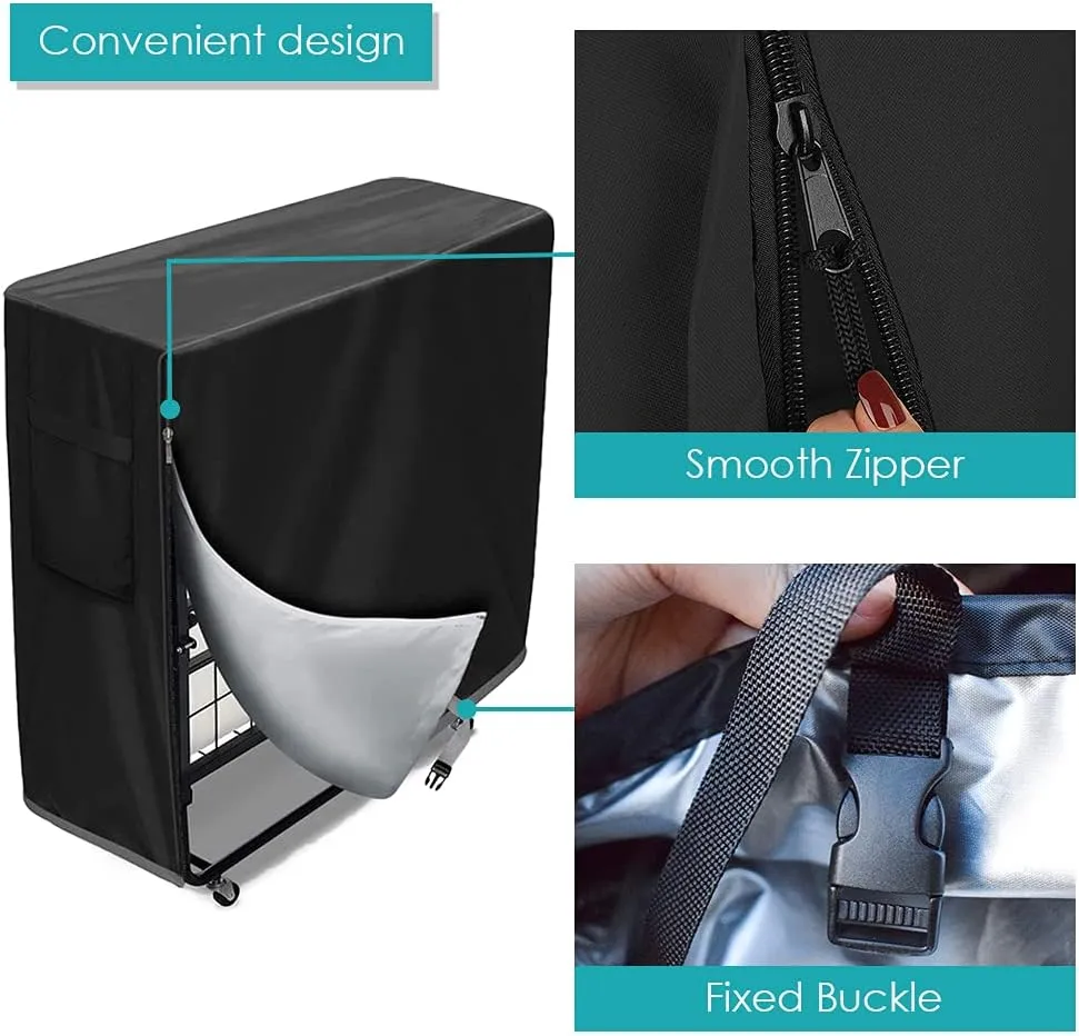 Universal Folding Bed Storage Cover for Twin Size Waterproof Rollaway Bed Cover Dustproof Guest Bed Protector with Zipper for Home Office Hospitality Indoor Outdoor Easy to On and Off