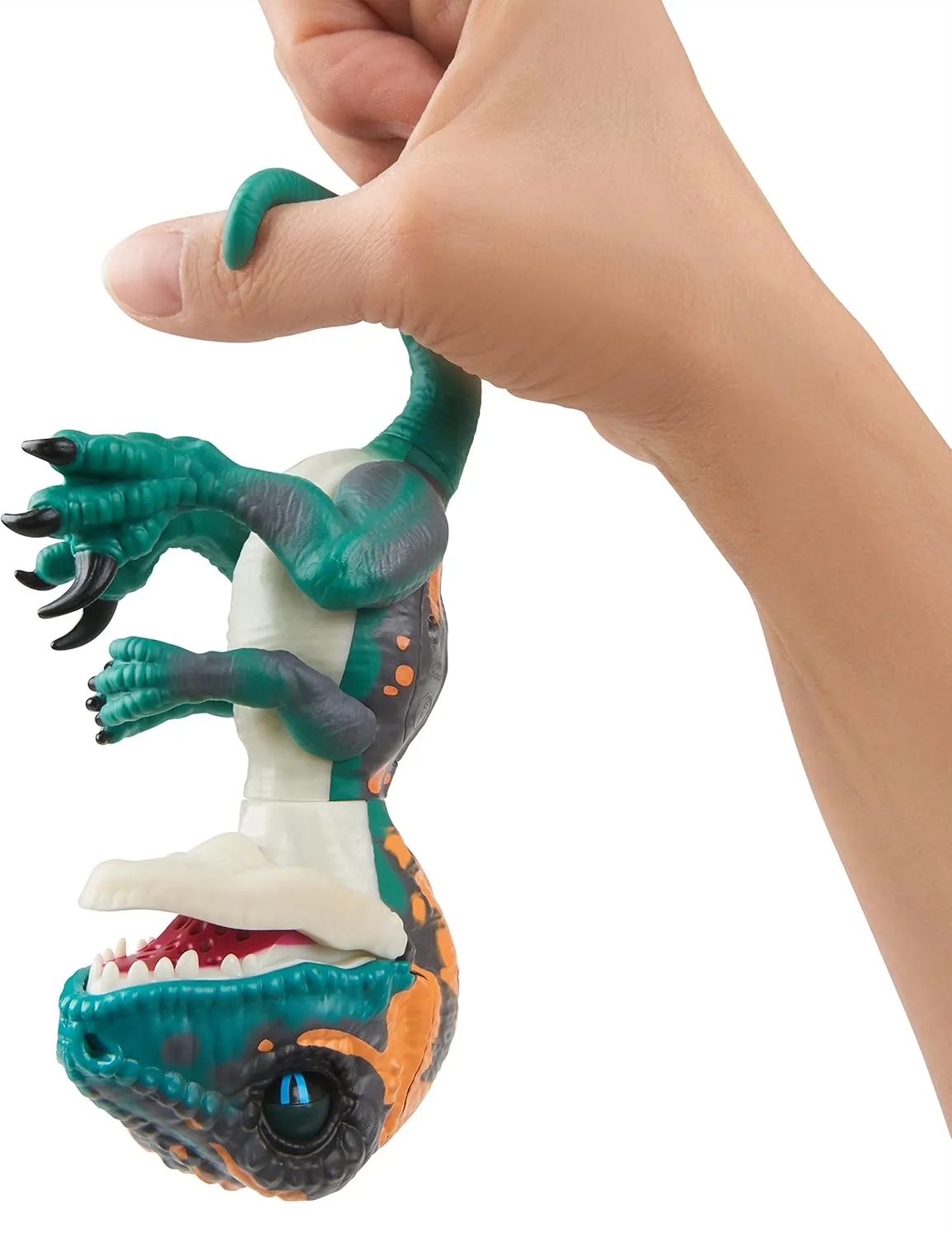 Untamed Raptor by Fingerlings - Fury (Blue) - Interactive Collectible Dinosaur - By WowWee