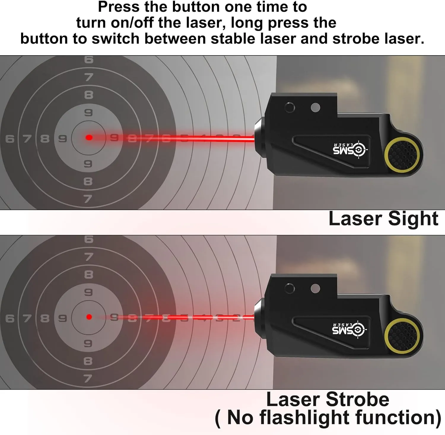 Updated Aluminum USB Rechargeable Red/Green/Blue Laser Sight for Pistol, Low Profile Picatinny Laser Compatible with 21MM Rail, Fits Glock Taurus g2c g3c Ruger Springfield H&K S&W, IPX6 Waterproof