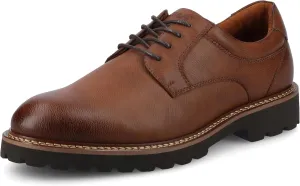 Vance Mens Templeton Oxford Shoe lace-up Faux Leather Round-Toe 6mm Vance Comfort System Insole Brown 10 Medium Mens US