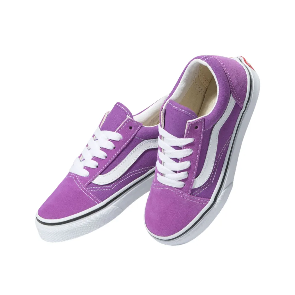 Vans Old Skool Unisex Canvas Skateboarding Sneaker, Dewberry/True White