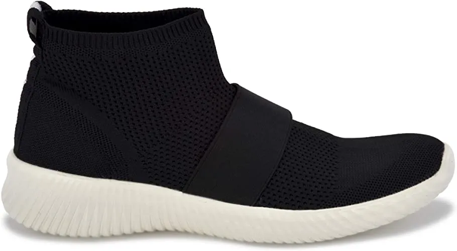 VINTAGE HAVANA Women's Jasmine Knit Sock Top Mid-Top Sneaker, Black, 6.5