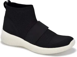 VINTAGE HAVANA Women's Jasmine Knit Sock Top Mid-Top Sneaker, Black, 6.5