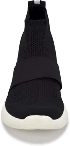 VINTAGE HAVANA Women's Jasmine Knit Sock Top Mid-Top Sneaker, Black, 6.5