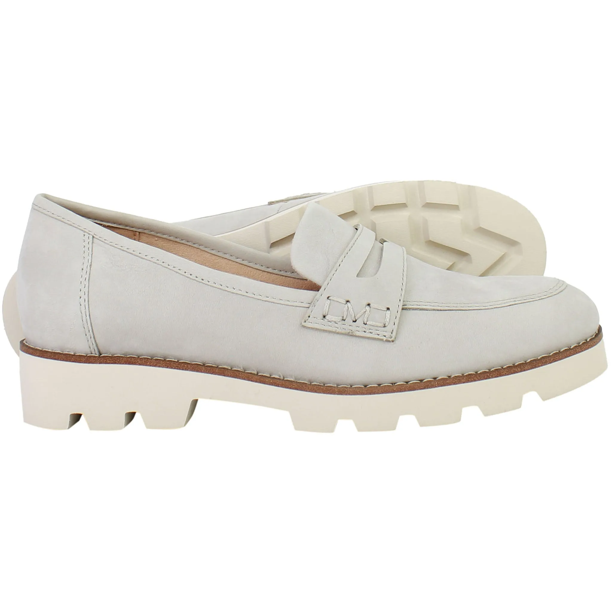Vionic Charm Cheryl Womens Light Grey Loafers