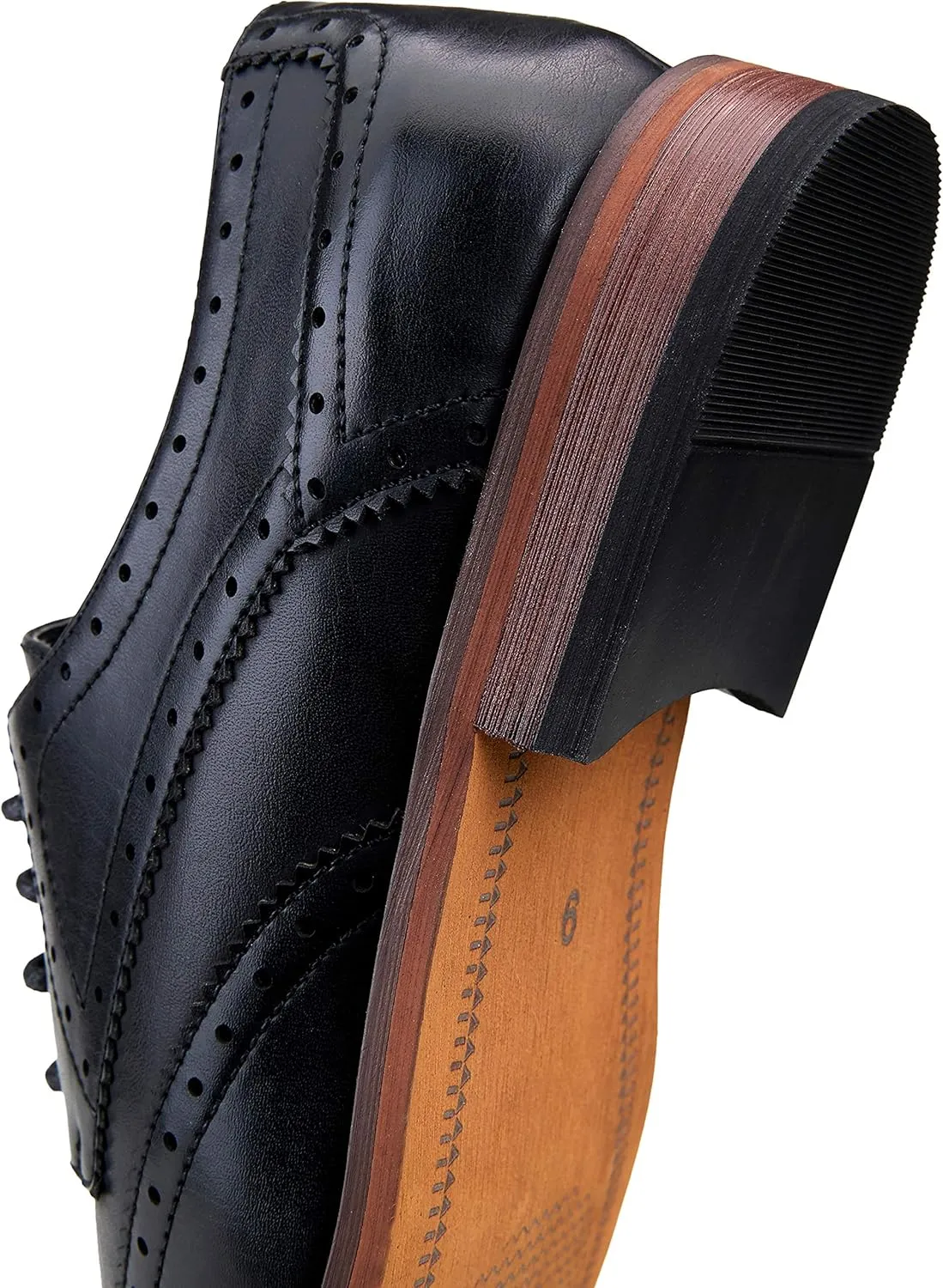 Vostey Men's Dress Shoes Oxford Shoes Formal Dress Shoes for Men Business Derby Shoes