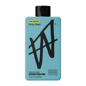 W by jake paul Wave Breaker Body Wash, Vitamin-Infused with Magnesium and Biotin, Exfoliating and Hydrating, 18 FL OZ