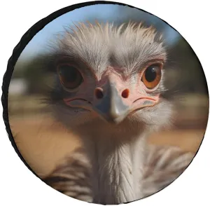 Waterproof Tires Covers Universal Spare Tire Cover Cute Ostrich Oxford Cloth Wheel Cover Tire Protector for Car RV Trailer Camper Truck SUV Tire Accessories 34inch