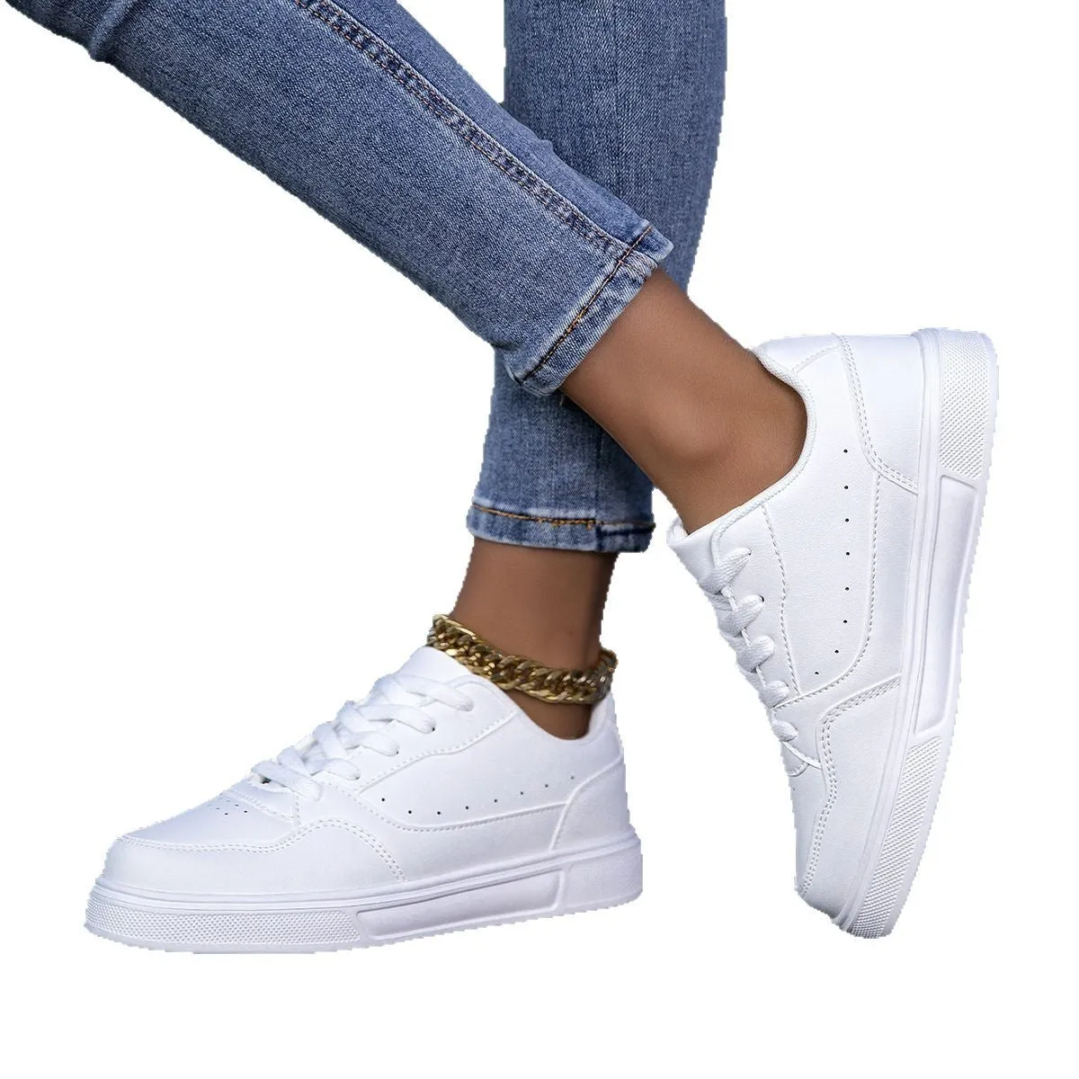 White Korean Breathable Casual Breathable Sneaker Adjustable Loyal customers