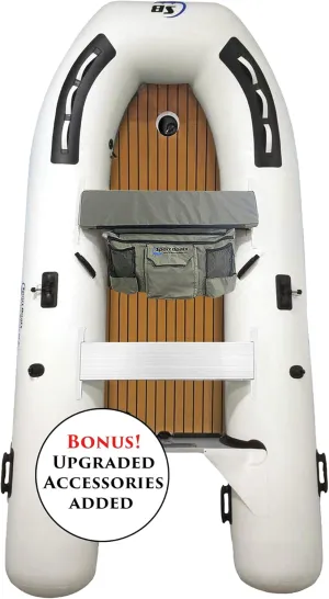 White Marlin 9.8' Air Floor -2022 Model - SB-300A - Air Floor Premium Heat Welded Dinghy with Seat Bag