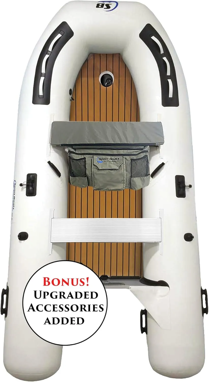 White Marlin 9.8' Air Floor -2022 Model - SB-300A - Air Floor Premium Heat Welded Dinghy with Seat Bag