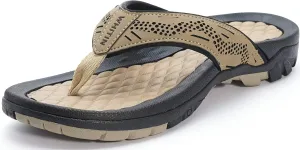 WHITIN Men's Flip Flops | Outdoor Thong Sandals | Arch Support | Slip Resistant