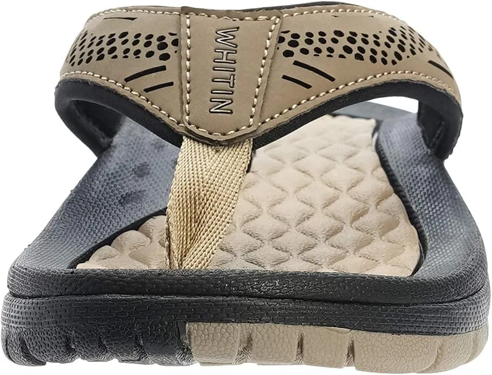 WHITIN Men's Flip Flops | Outdoor Thong Sandals | Arch Support | Slip Resistant