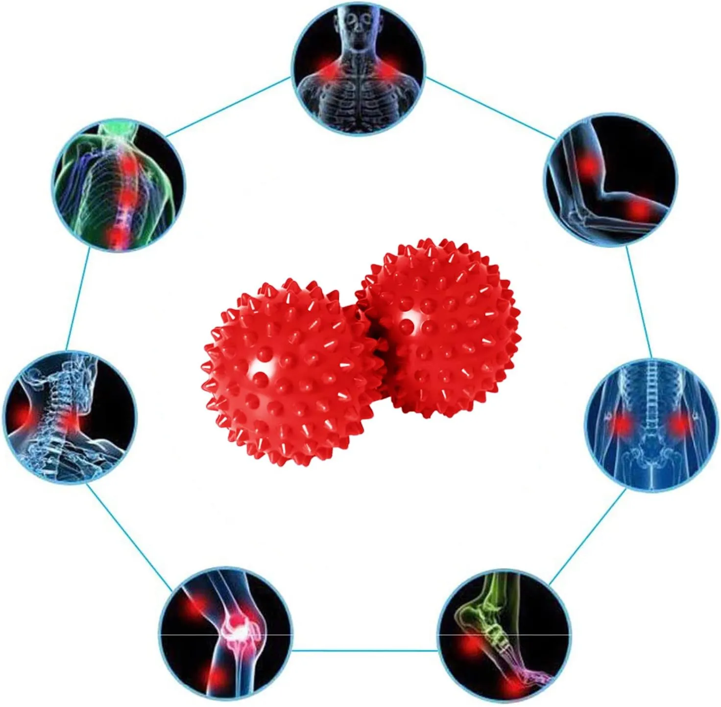 Wobble Cushion, Balance Disc, Wiggle Seat, Balance Pads for Physical Therapy, Stability Disc, Wobble Board for Dogs, Office, Sensory Kids, Classroom with Spiky Massage Ball