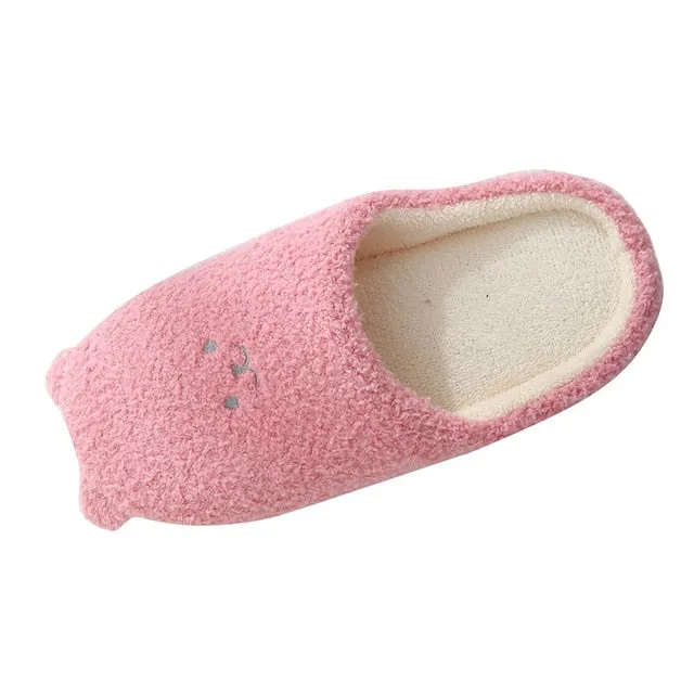 Women Men Cartoon Bear Slippers Winter Warm Flock Home Slipper Cute Soft Indoor Flat Shoes Bedroom kapcie pantuflas zapatos