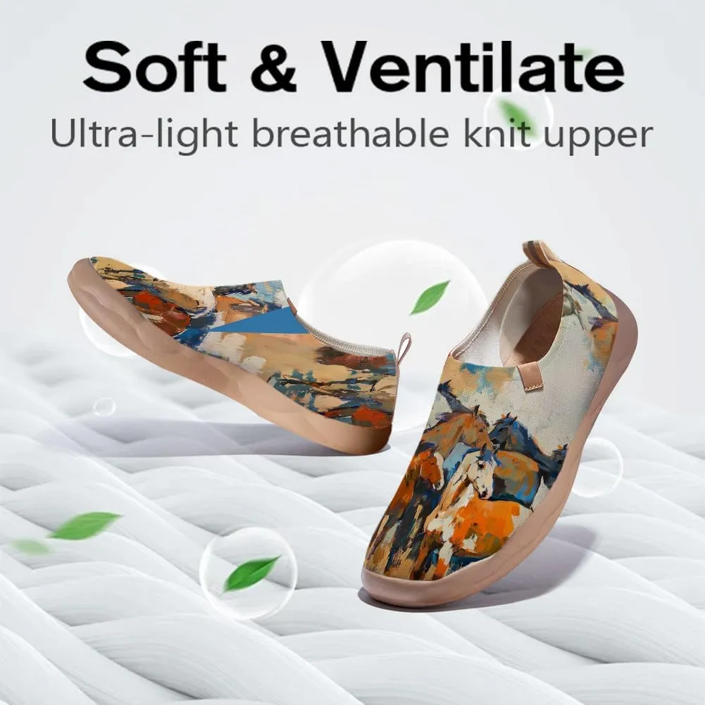 Women's Art Travel Shoes Slip On Casual Cozy Loafers Lightweight Comfort Fashion Sneaker
