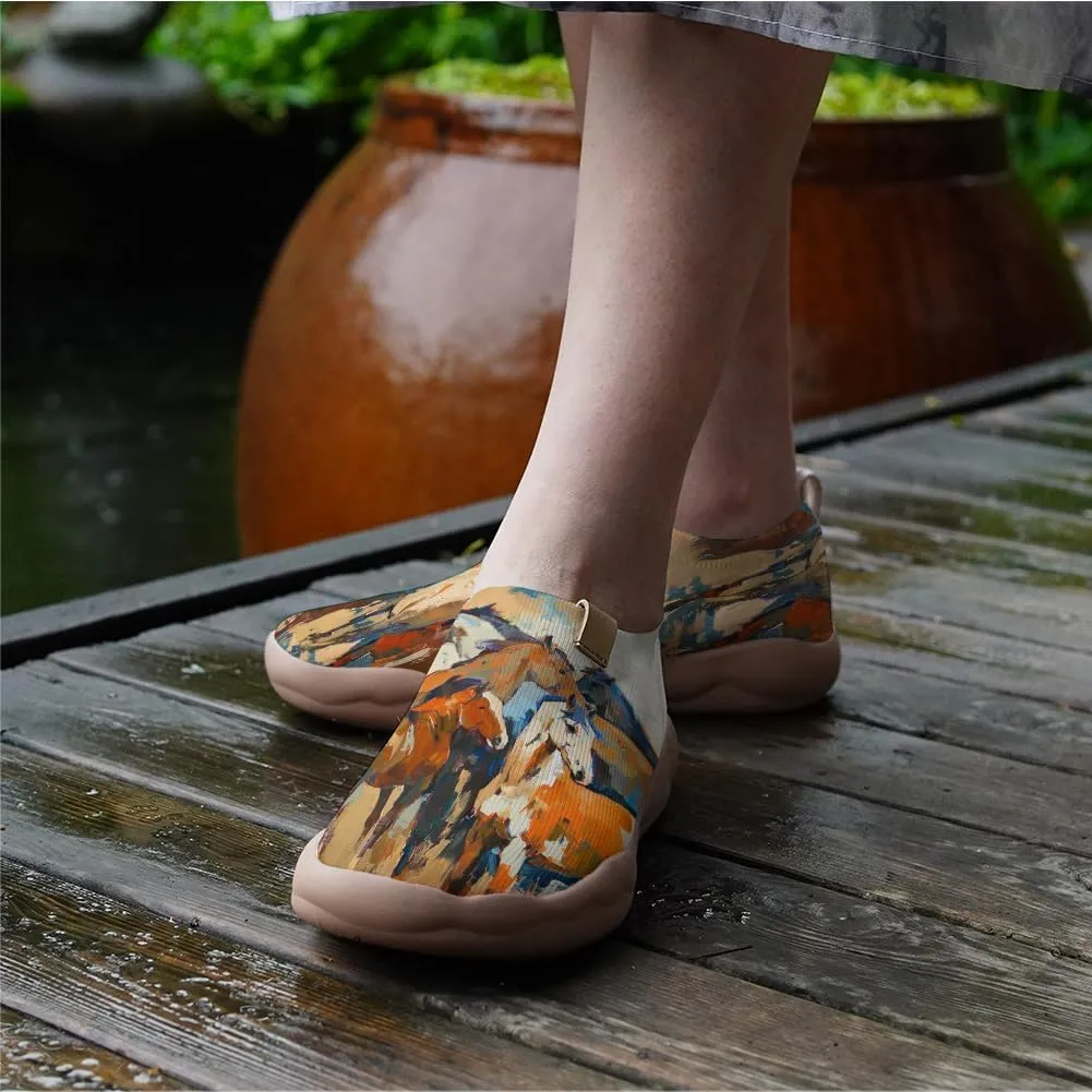 Women's Art Travel Shoes Slip On Casual Cozy Loafers Lightweight Comfort Fashion Sneaker