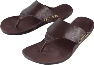 Women's Authentic Leather Flip-Flops - Open Toe Beach Summer