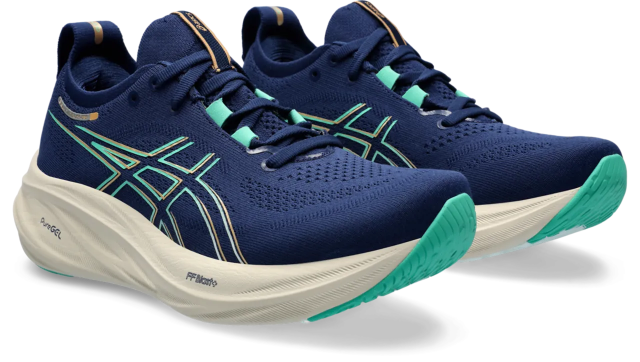 Women’s Gel-Nimbus 26 (400 - Blue Expanse/Aurora Green)