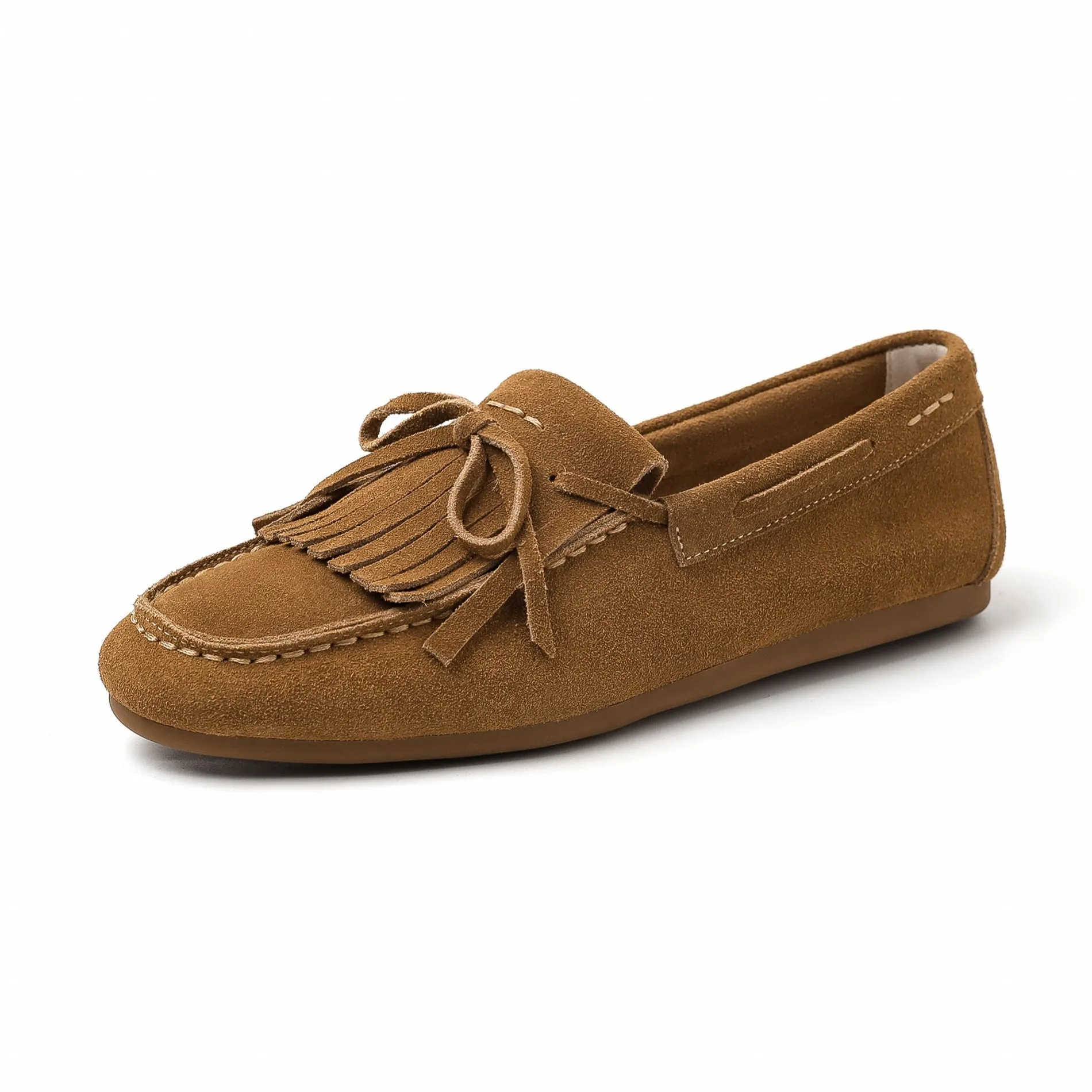 Women's Leather Preppy style Tassel Loafers for College Outfits