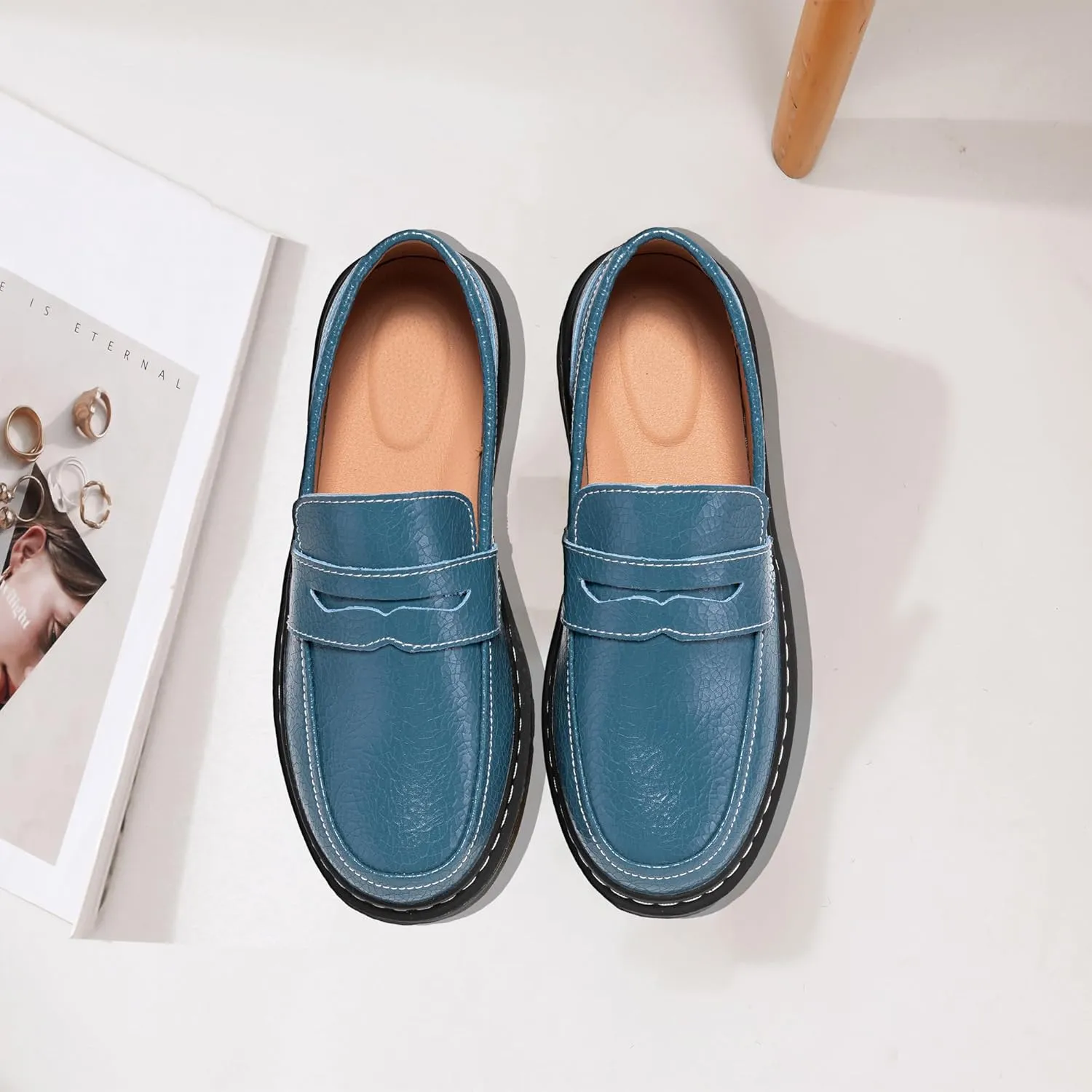 Women's Loafers Classic Penny Loafers for Women Fashion Driving Moccasins Women
