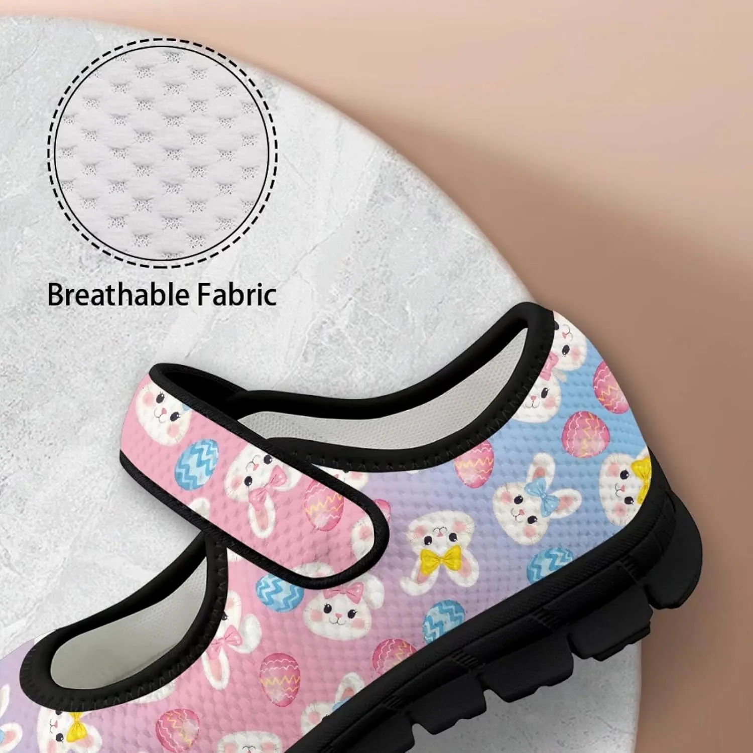 Women's Mary Jane Shoes Breathable Casual Walking Sneakers Closed Toe Fashion Lightweight Office Work Flats
