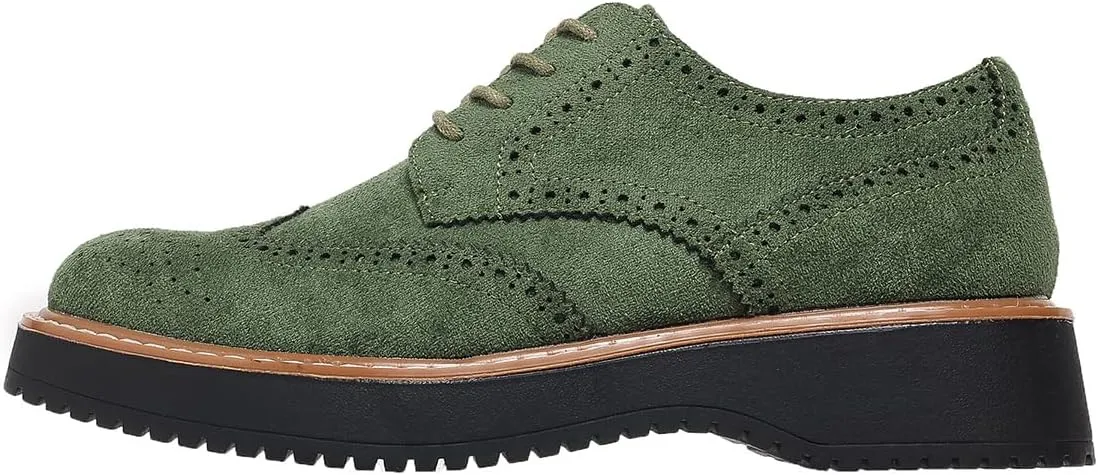Women's Oxfords Classic Lace Up Vintage Round Toe Platform Casual Wingtip Brogues Low Heel Dress Shoes