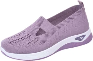 Women's Woven Orthopedic Breathable Soft Shoes Arch Support, Anti-Skid Sports Shoes