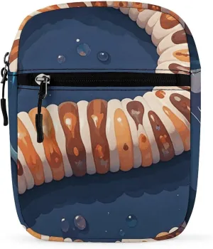 Worm Shape Biological Oxford Cloth Ammo Crossbody Shoulder Bag Medic Bag Classic Small Messenger Crossbody Bag Unisex Classic Canvas Shoulder Bag for Women, Bookbag for Work