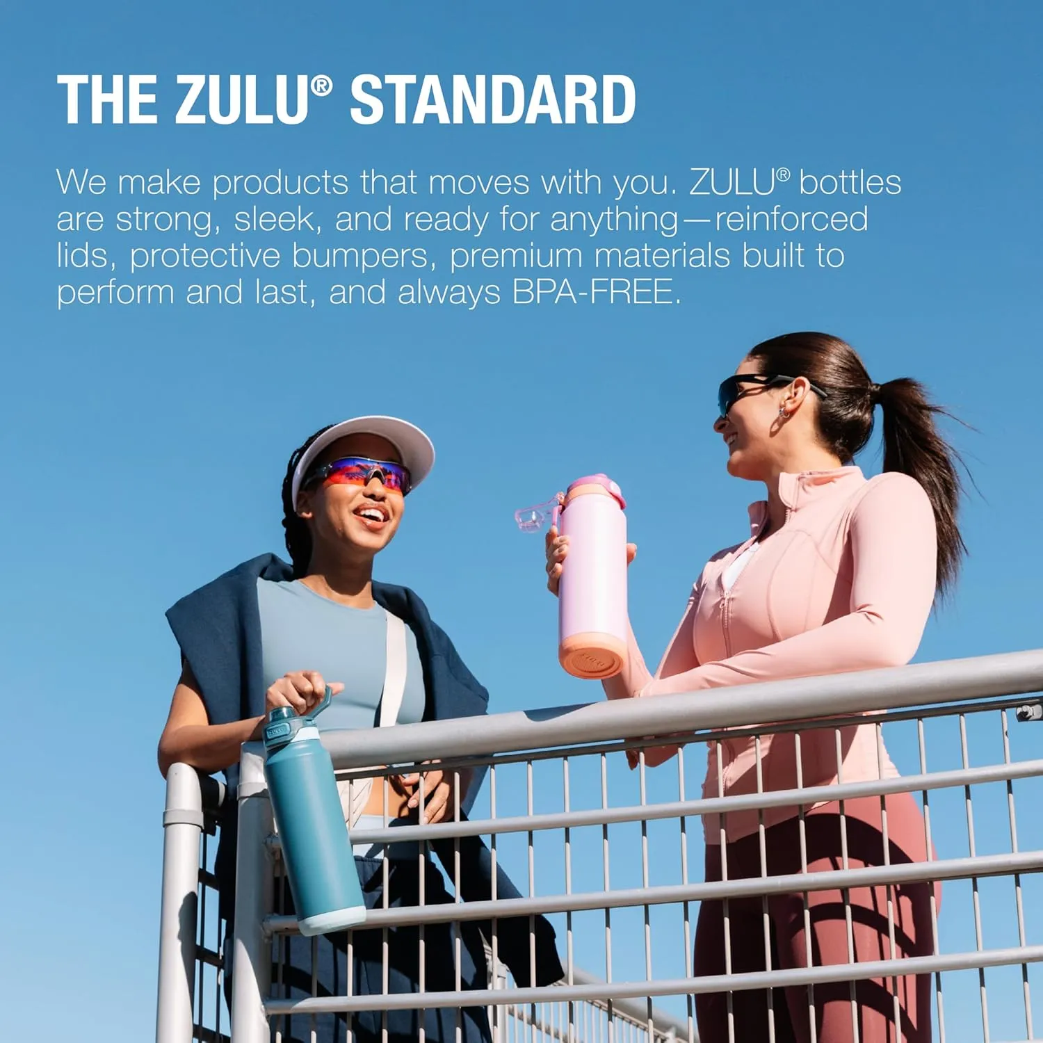 ZULU Powerfill Pro 40oz Stainless Steel Water Bottle with Quick Fill Lid, Triple Walled Vacuum Insulated Metal, Leak Proof Locking Lid, Sip and Chug, Reusable BPA Free, White